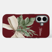 Aquarell Grünpflanzen & Berries Personalisiert Case-Mate iPhone Hülle (Rückseite (Horizontal))