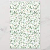 Aquarell Grünpflanzen Kinderdusche Einladung (Rückseite)