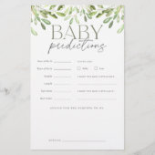 Aquarell Grünpflanzen Kinderdusche Vorhersagen Spi Flyer (Vorne)