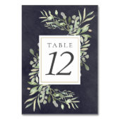 Aquarell Grünpflanzen Tischnummern Chalkboard (Vorderseite)