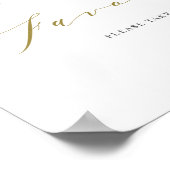 Aquarell Grünpflanzen und Gastgeschenke mit weißen Poster (Ecke)