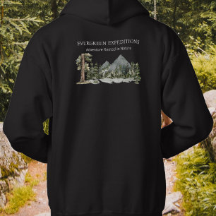 Aquarell Grünwald Outdoor Geschäft Hoodie