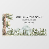 Aquarell Grünwald Personalisiertes Geschäft Fensteraufkleber (Blatt)