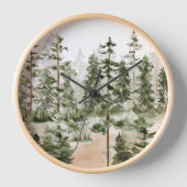 Aquarell Grünwald Uhr (Vorderseite)