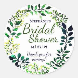 Aquarell Grünzeug   Danksagung Junggesellinnenabsc Runder Aufkleber