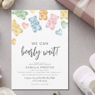 Aquarell-Gummibärchen-Baby-Party Einladung