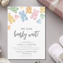 Aquarell-Gummibärchen-Babyparty