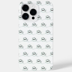 Aquarell-Hai lächelnd grauer grüner Ozean-Tier  Case-Mate iPhone 14 Pro Max Hülle