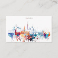Aquarell-Hamburg-Skyline