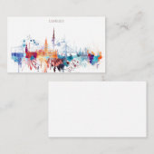 Aquarell-Hamburg-Skyline Visitenkarte (Vorne/Hinten)