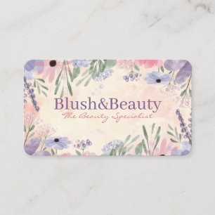 Aquarell Handgemalter Blumenrahmen Visitenkarte