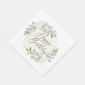 Aquarell Happy Birthday Luncheon Größe Serviette (Ecke)