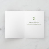 Aquarell Happy St. Patrick's Day Funny Cow Karte (Innenseite)