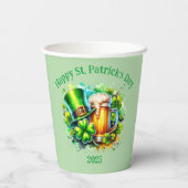 Aquarell Happy St. Patrick's Day Party Accessoire Pappbecher (Rückseite)