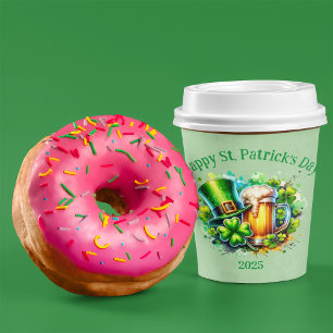 Aquarell Happy St. Patrick's Day Party Accessoire Pappbecher