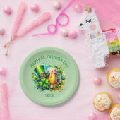 Aquarell Happy St. Patrick's Day Party Accessoire Pappteller (Party)