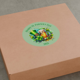 Aquarell Happy St. Patrick's Day Party Accessoire Runder Aufkleber