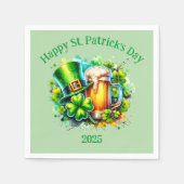 Aquarell Happy St. Patrick's Day Party Accessoire Serviette (Vorderseite)