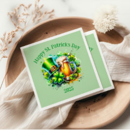 Aquarell Happy St. Patrick's Day Party Accessoire Serviette