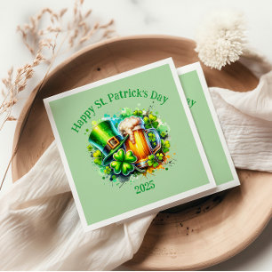 Aquarell Happy St. Patrick's Day Party Accessoire Serviette
