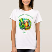 Aquarell Happy St. Patrick's Day Party Accessoire T-Shirt (Vorderseite)