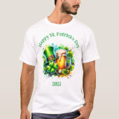 Aquarell Happy St. Patrick's Day Party Accessoire T-Shirt (Vorderseite)