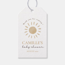 Aquarell Happy Yellow Sun Danke Baby Dusche Geschenkanhänger