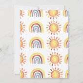 Aquarell Happy Yellow Sunshine Baby Dusche Einladung (Rückseite)