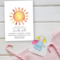 Aquarell Happy Yellow Sunshine Baby Dusche