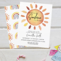 Aquarell Happy Yellow Sunshine Baby Dusche