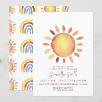 Aquarell Happy Yellow Sunshine Baby Dusche