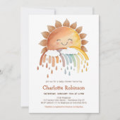Aquarell Happy Yellow Sunshine Baby Dusche Einladung (Vorderseite)