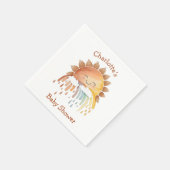 Aquarell Happy Yellow Sunshine Baby Dusche Serviette (Ecke)