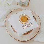 Aquarell Happy Yellow Sunshine Baby Dusche Serviette