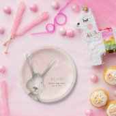 Aquarell-Häschen ist es eine Mädchengewohnheit Pappteller (Party)