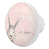 Aquarell-Häschen-Socken-Fachgewohnheit Keramikknauf (Rechts)