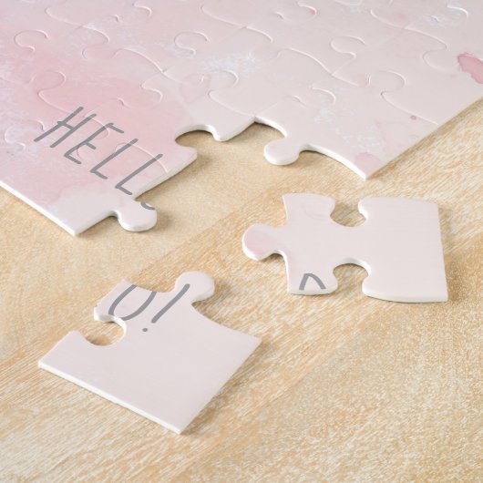 Aquarell-Häschenhallo Gewohnheit Puzzle (Seite)