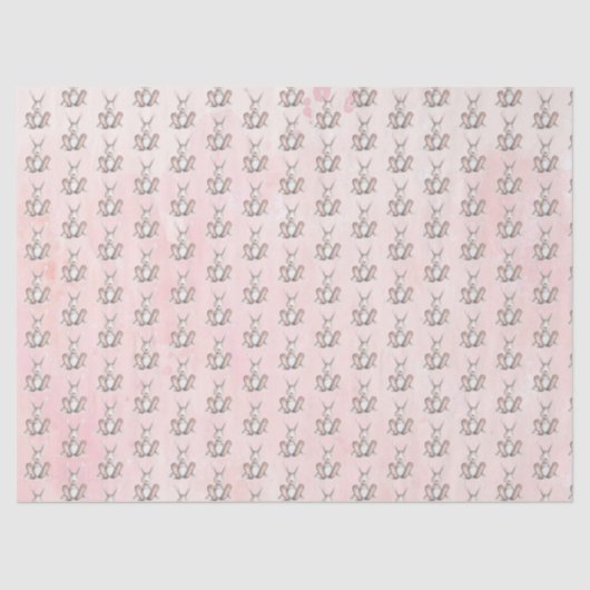 Aquarell-Häschenkoordinierung Seidenpapier (Vorderseite)