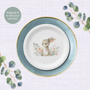 Aquarell-Hasen-Baby-Party-Teller Pappteller