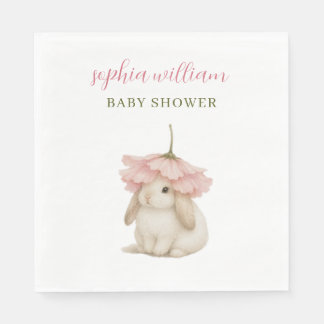 Aquarell-Hasen-Baby-Shower-Einladung Serviette