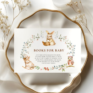 Aquarell-Hasen-Buch-Kranz Bücher für Baby Begleitkarte