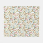 Aquarell-Hasen-Garten Fleecedecke (Vorderseite (Horizontal))