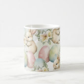 Aquarell-Hasen-Garten Kaffeetasse (Mittel)