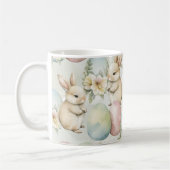 Aquarell-Hasen-Garten Kaffeetasse (Links)