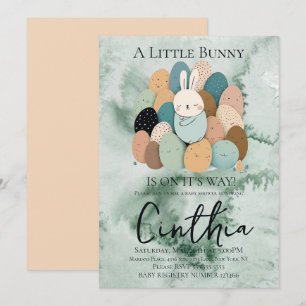 Aquarell-Hasen-Oster-Pastell-Ei-Baby-Party Einladung