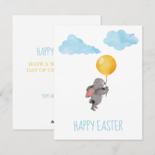 Aquarell-Hasen-Ostern Feiertagskarte