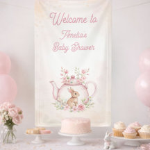 Aquarell-Hasen-Teeparty-Blumengesicht-Baby-Party