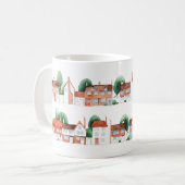 Aquarell-Hauskunst Kaffeetasse (Vorderseite Links)