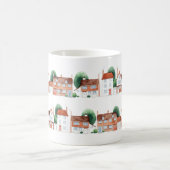 Aquarell-Hauskunst Kaffeetasse (Mittel)