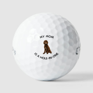 Aquarell-Haustierbild Meine Mutter ist ein Hole-in Golfball